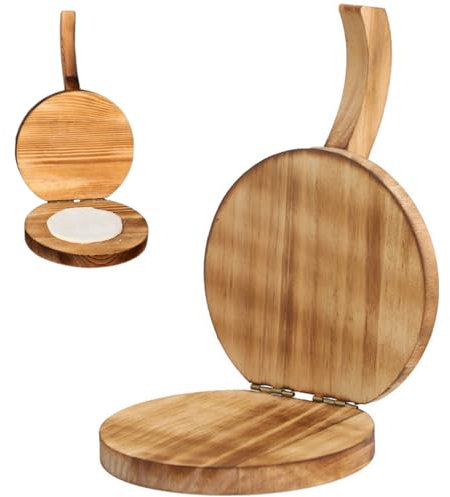 Press de tortilla en bois, 5, 5 pouces de farine ronde Passe tortilla, pâte à économiser avec poignée, fabricant réutilisable pour cuisine en bois