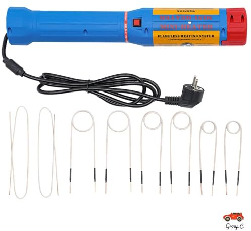 Kit di riscaldamento a induzione magnetica da 1100 W, riscaldatore a induzione, strumento di rimozione del bullone a induzione tenuto a mano induzione heater svitatore con 8 bobine e scatola