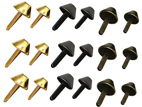 Artibetter 60piezas Clavos De Cubo De Remaches De Dos Patas Para Bolsas De Equipaje Diy Remaches De Hierro Para Bolsos Accesorios De Bricolaje Para Fundas De Cuero