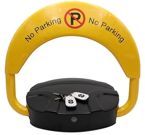 CWCQGH Barrière de stationnement électrique télécommandée, verrou de stationnement Anti-Collision à 180°, Protection d'allée en Acier allié avec télécommande et étanche, Protection d'espace privé