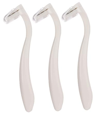 LIFKOME 3 Piezas Rasuradora Manual para Mujer Portátil Viaje Compacto Removedor Facial Seguro Sensible Húmedo Seco