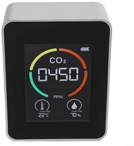 Niceminiwall Détecteur de dioxyde de carbone Température et humidité Moniteur de qualité de l'air intérieur