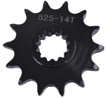 Kit Corona Catena Pignone Anteriore 525 14T 14 Denti, Ruote di avviamento Adatte per Benelli BN300 BN600 BJ300 BJ600 TNT300 Pignone Denti Trasmissione Catena