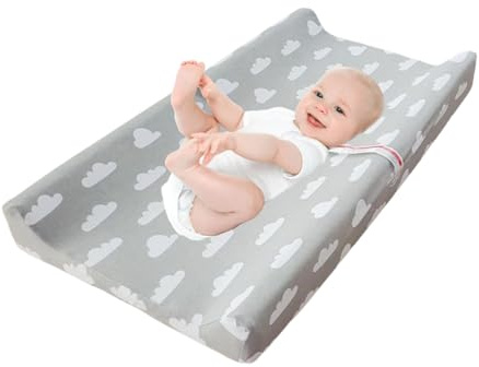 80x40x10CM Baby Diaper Changing Pad Cover Cradle Mattress Sheets Nursery for Flat & Curved Mats, Changing Table Cover Changing Mat Cover Sheets, Cotton Fitted Diaper(Cover Only, Pad Not Included)