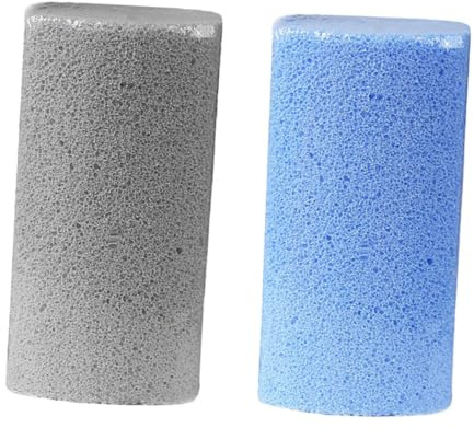 Baluue 2 Stück Bimsstein Fußpflege Blau Hornhautentferner mit Dichter Porenstruktur Effektives Peeling für Glatte Fersen Wiederverwendbar Langlebig