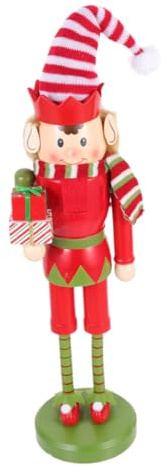 HAMPPLIES Wooden Nutcracker Christmas Ornaments Traditional Soldier Figurine Christmas Decorations for Table Xmas