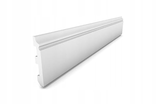 Deccart 10x Plinthe décorative 2m – Profil léger en polystyrène pour décoration élégante – plinthe polystyrène blanche facile à installer – plinthe blanche moderne prête à peindre pour projets DIY