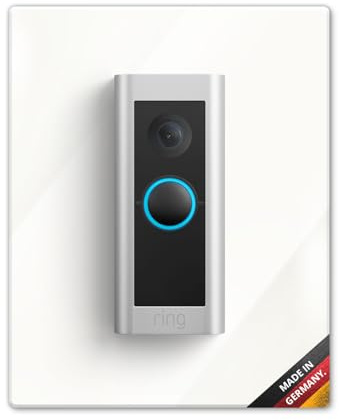 iSecur Az243 Door Bell Pro 2 Door Bell Plate 140 x 175 mm Acrylic White | Acrylic Bell Sign for Ring Doorbell Pro 2 White Conceals Old Drill Holes Heavy Duty Door Station Weatherproof Clean Classy