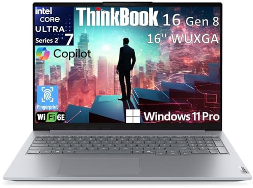 Lenovo ThinkBook 16 Gen 8 Laptop, Intel Core Ultra 7, 32GB DDR5, 2TB SSD