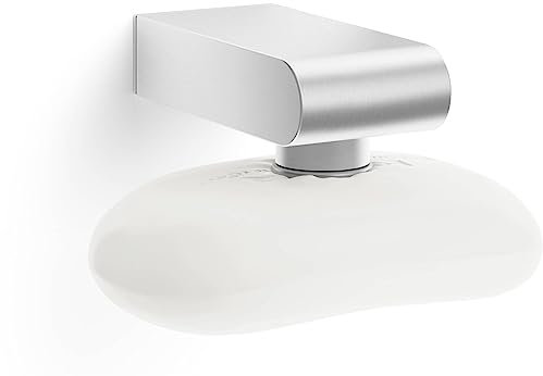 ZACK, Seifenhalter, magnetisch, silberfarben, Metallic, 4 x 3,5 x 8,5 cm