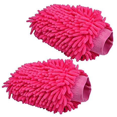 SCF2017 2 x en microfibre Gant de lavage de voiture à laver Gant de nettoyage de voiture Kit de beauté pour aspirateur