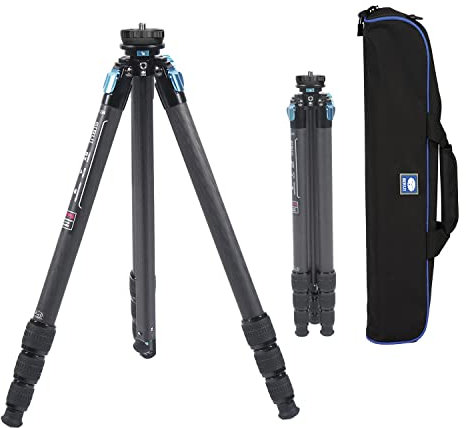 SIRUI Wasserdichtes Carbonfaser-Stativ, 175CM Professionelles Schwerlast-Kamerastativ mit dreieckiger Mittelsäule, großes Rohr für DSLR, Camcorder, Belastung 15kg (ST-224)