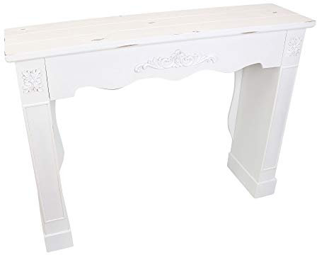 FRANK FLECHTWAREN Kaminkonsole, Kaminumrandung Shabby ca. 98 x 25 x 96 cm