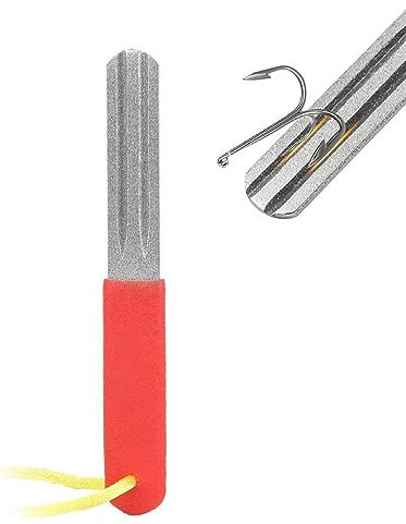 Pierre à aiguiser pour hameçon, Aiguiseurs D'hameçons Double Face, Hameçon affûtant la pierre à aiguiser Double face 400/800 grains diamant hameçon lime de meulage pour la pêche en plein air