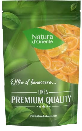 NATURA D’ORIENTE – Arance Disidratate Senza Zucchero, Per Cocktail, Decorazioni, Arance a Fette - Frutta Secca – Senza Conservanti e Coloranti - 500g
