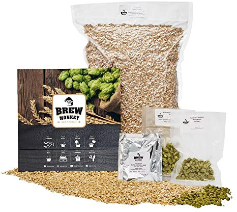 Brew Monkey® Bierbrauset Nachfüllpack IPA | 5 Liter Bier | 5,7% Vol. | Hochwertigen Bier Zutaten | Malz. Hopfen und Hefe | Umfassendes Anleitung | Originelles