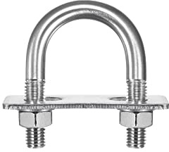 sourcing map 3 Stück Bügelschraube M8 x 27mm x 52mm U Schrauben Bügel mit Mutter Platte 304 Edelstahl Bügelbolzen zum Befestigen Kabel Rohre Rundstangen Seile Autoanhänger