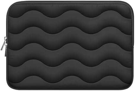 ARVOK Puffy Laptop Sleeve 13 13.3 14 inch for MacBook Air 13 inch/Pro 14 inch, Laptop Case Notebook Computer/Tablet Pouch Cover for HP/Dell/Lenovo/Asus/Acer/Samsung, Extra Bag, Winter, Women, Cute
