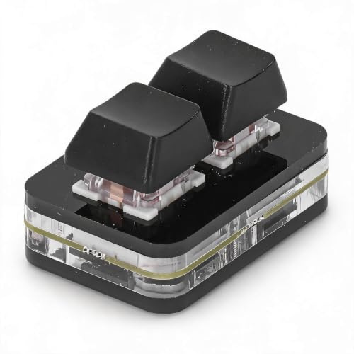 Bewinner 2-Button Tastatur für OSU - Mechanische Hotswap mit Rotem Schalter, USB Gaming Keyboard für Makros & Rhythmusspiele (Black)