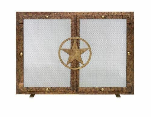 Kaminschirme Ornamental Designs Lone Star Kaminschirm – Bronze Kaminschirm Flache Kaminschirme dekorativ