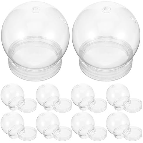 Zerodeko 10 Stücke Mini Schneekugel Bälle Schneekugel Ornamente Mit Schraube Off Kappe Für Handwerk Projekte