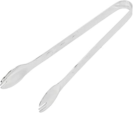 Sockertång, isstång, 7,7 tums små portioner rostfritt stål pincett, små portions pincett, små matberedningstång för aptitretare, tefest, bar(silver)