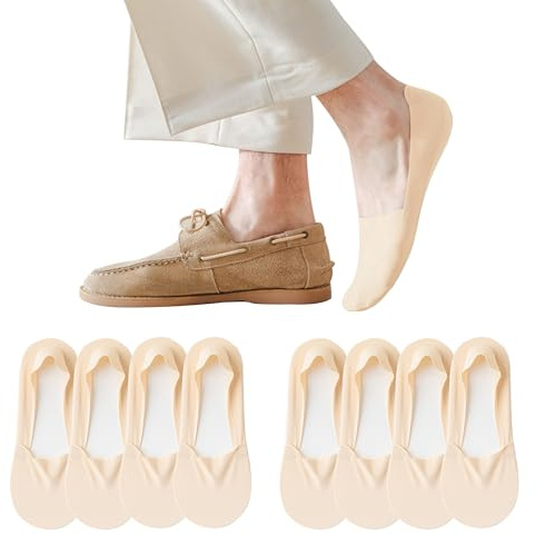 PENUUP Mens No Show Socks Thin Non Slip Low Cut Liner Invisible for Loafer