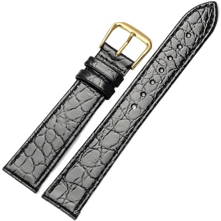 Echtes Leder-Uhrenarmband, Krokodilmuster, Rindsleder mit Dornschließe, Uhrenkette für Damen, 12-20mm, Farbe 2, 12mm