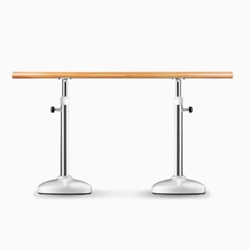 jiajulashou123 Ballettstange Freistehend Mobil Höhenverstellbar Ballettstange für Erwachsene Holz für Zuhause,Wohnzimmer,Tanzstudio,Stretchstange (Length:185CM,Stainless steels)