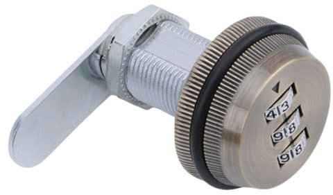 Sicherheits-Zahlenschloss, codiertes Schrankschloss, Metall-Sicherheitsschlösser, helle Chrom-Zinklegierung, Passwortschloss für Schrank, Pfandbox (30 mm, Bronze)