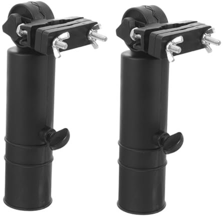 VANZACK 2pcs Golf Cart Bag Umbrella Stand Adjustable Clip Holder for Golf Push Cart Umbrella Support