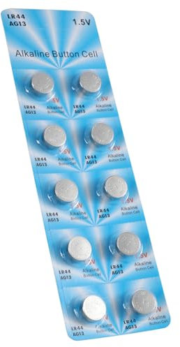 Rudiaoa 10 batterie a bottone AG13 LR44 A76 357 357A LR1154 SR1154 SR44 ad alta energia 1,5 V a prova di perdite