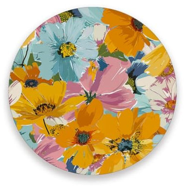 Sottobicchieri portabicchieri rotondi in ceramica estivi riutilizzabili decorativi decorativi decorativi per la casa con retro in sughero