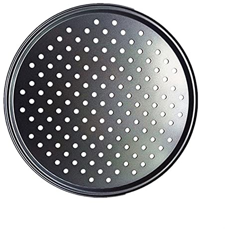 Teglia da Forno in Acciaio al Carbonio per Pizza Teglia da Forno Antiaderente per Pizza in Rete Piastra per teglia da Forno (Colore: 26 cm) (24,5 cm) (24,5 cm)