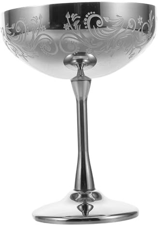 iplusmile Bol À Glace Coupe Pour Coupes À Crème Coupe À Vin Rétro Coupe À Vin Décorative Coupe À Vin Vintage En Métal Pour Coupes Vintage Coupe À Vin Sur Pied Acier
