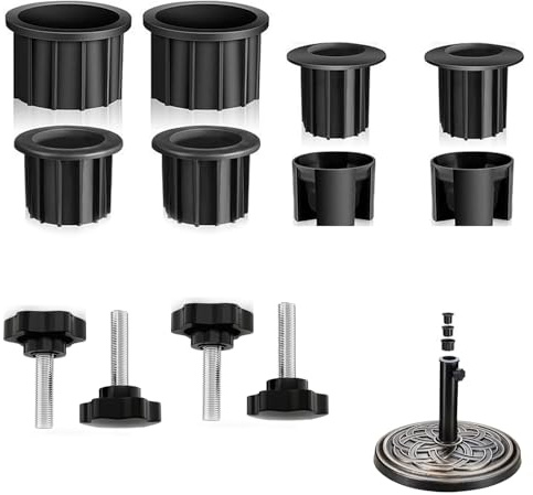 Ompinda Lot de 12 pièces de rechange pour base de parasol de terrasse, avec bouton à vis M8 pour maintenir la stabilité du parasol de table