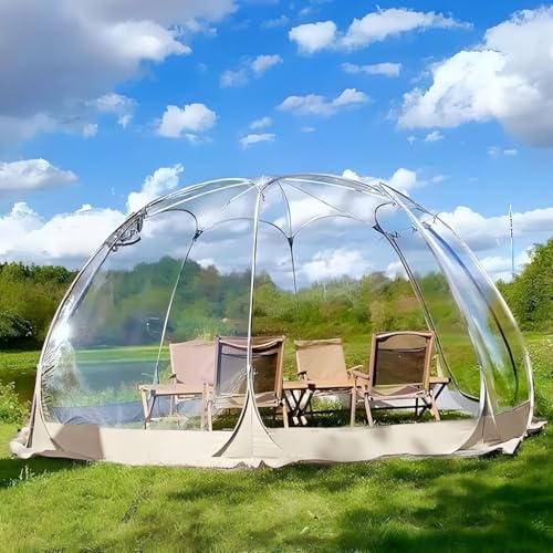 LXJBBD Bubble Zelt Gazebo Wetterfestes Sofortaufbauendes Pop-Up für Camping, Partys, Hochzeiten - Platz für 3-8 Personen, großes transparentes PVC-Design