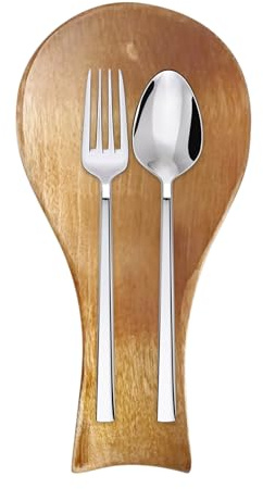 Cucchiaio in legno per il riposo – Cucchiaio per la calma | Porta utensili da cucina, per barbecue, ristorante per la casa, barbecue, picnic, cortile, giardino, campeggio, matrimoni all'aperto