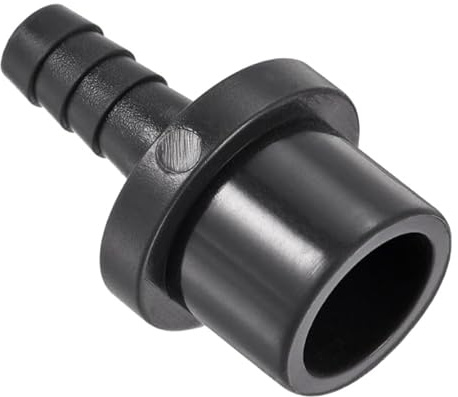 TA-VIGOR PVC Pipe Fitting, 8mm Barb x 20mm Spigot Straight Tube Adapter, Hose Barb Connector Quick for Water Hose, Irrigation, Garden, Plumbing Pipes (1PCS, Black)