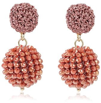 Boho Perlen Ohrringe Hängend Damen Leichte Statement Kristall Kugel Perlen Ohrringe Sommer Strand Elegante Modeschmuck