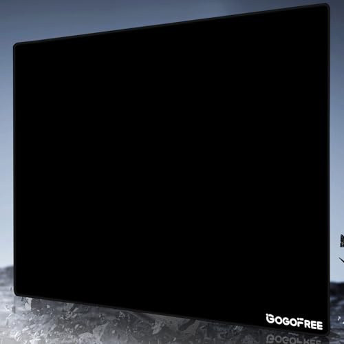 Gaming-Glas-Mauspad aus gehärtetem Glas mit Harter Oberfläche, ultraglattem Finis, großes Mauspad wasserabweisend, präzise Geschwindigkeitskontrolle Glas Mousepad für Esports (Schwarz, 400 x 500 mm)