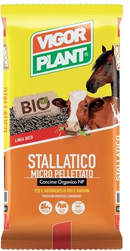 5 Kg Concime Orchidee Organico Biologico, Stallatico Micro Pellettato - Concime Piante Verdi, Letame Bovino ed Equino a Lento Rilascio con Azoto e Acidi Umici per Orto, Giardino e Coltivazioni
