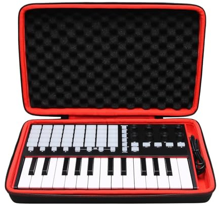 MIDI Keyboard Case MIDI Controller Keyboard Cover EVA Hard Case for USB - Travel Protective Carrying Storage Bag