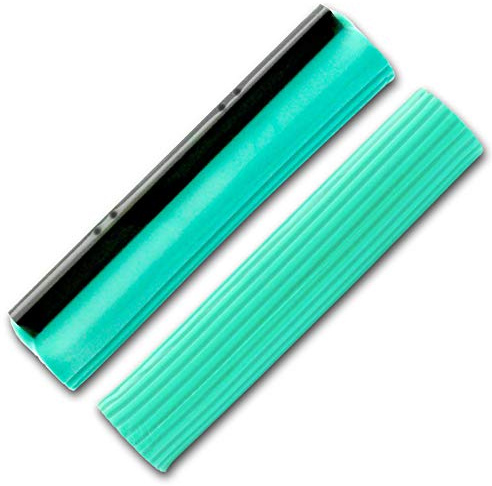 ABACUS® Wischmopp, Wischmop, Mop, Mopp, Wischer, 4-Rollen Doppelwringsystem – Green Mop® Ersatzschwamm 30 cm (6069)