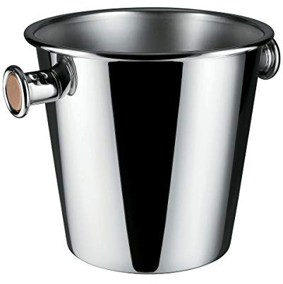 5052 - Cantinetta per vino 5052, in acciaio INOX lucido, altezza 23 cm, diametro 25 cm, 700 cl