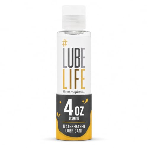 LubeLife Water-Based Lube – Personal Lubricant for Men, Women & Couples, Travel Size, Non-Staining, Easy Clean-Up, Toy-Safe, 4 Fl Oz