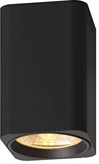 DAWALIGHT Surface Mounted Ceiling Spotlights LED 10W 820LM 3000K Warm White Square Modern Spotlight Ceiling Downlight for Living Room Kitchen Hallway Corridor Aluminum, Black