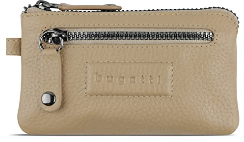 bugatti Elsa Leder Schlüsselmäppchen RFID mit Geschenkbox | mit 2 Schlüsselringen, 2 Reißverschlusstaschen