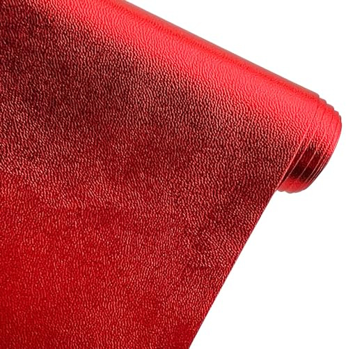 XHT Mycket elastisk mörk ton mjukt finkornig konstläder, 30 x 135 cm, överdragsmaterial, konstläder-läderimitation för sömnad (röd)