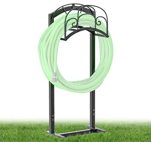 GREENER Gartenschlauchhalter (4 Stützfüße), Schlauchaufbewahrung für draußen, freistehender Schlauchhalter, verbesserter robuster Wasserschlauchhalter für Außenbereich, Hof, Rasen (Wolke)
